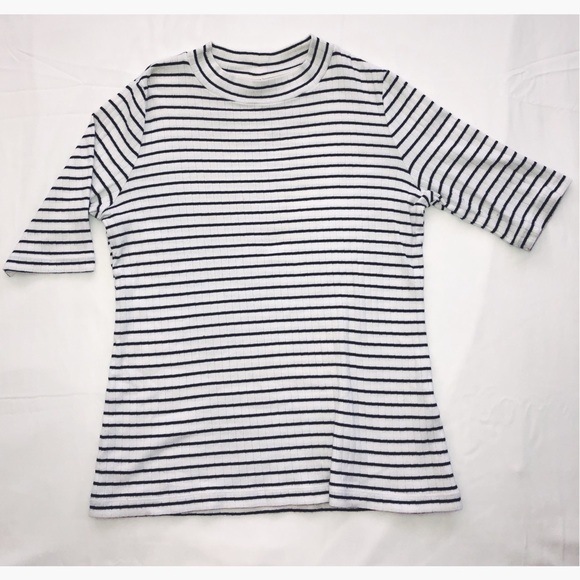 Stretchy basic faux turtleneck top. - Picture 1 of 5